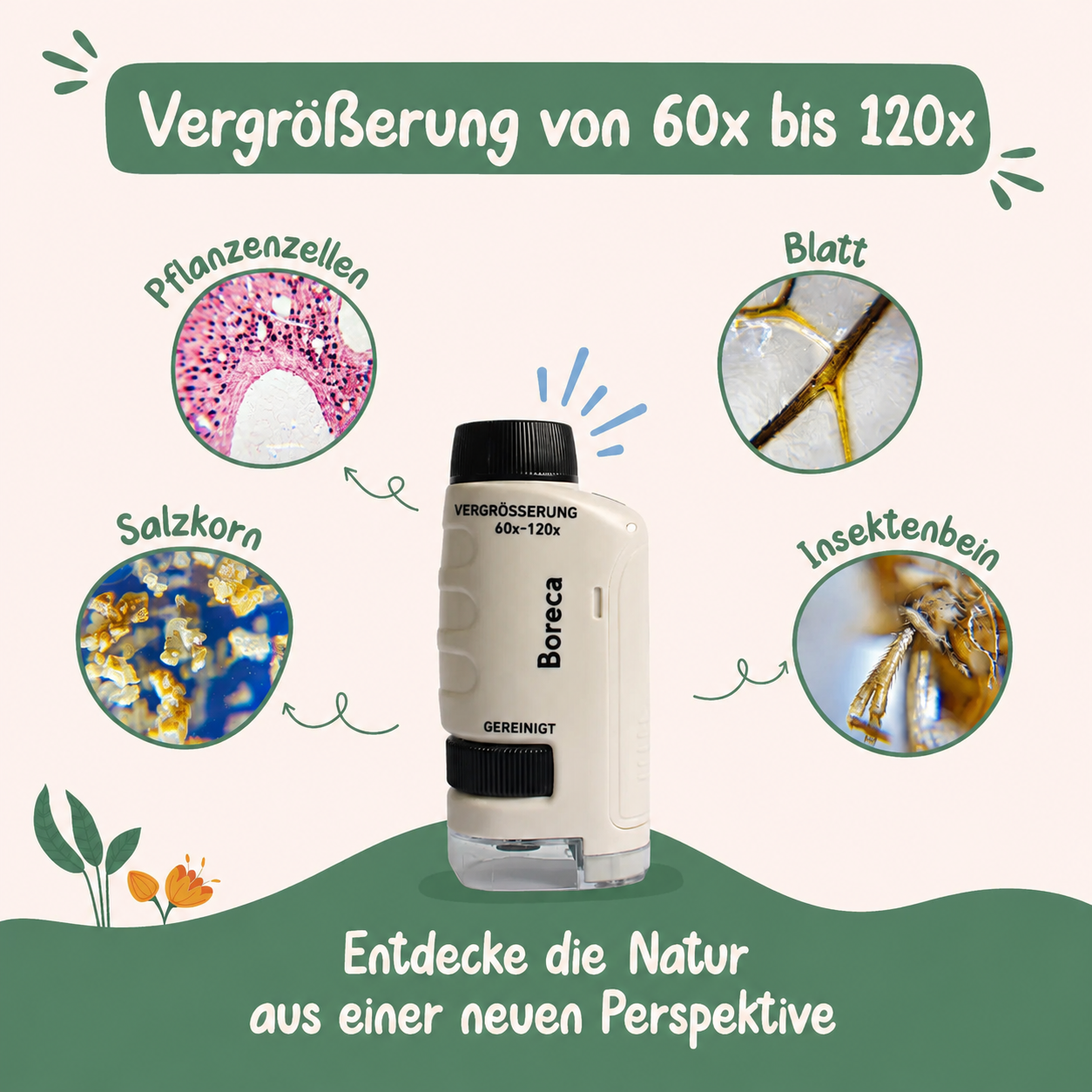 BORECA Taschenmikroskop für Kinder