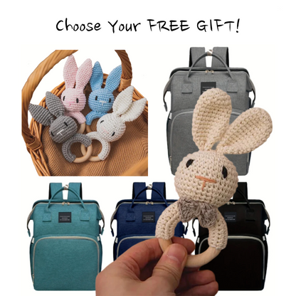 Teeny Traveler ™  -  The Ultimate Baby Backpack - Premium Diaper Bag + FREE GIFT! - Premium Diaper Bags from WackyVenture - Just €69.95! Shop now at WackyVenture